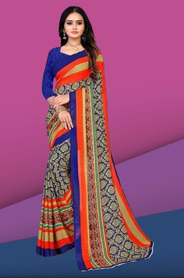 AMAP Printed Daily Wear Georgette Saree(Multicolor)