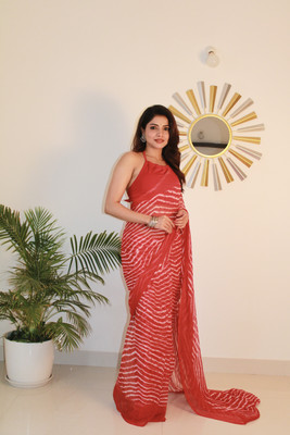 Shirodhari Printed Bollywood Georgette Saree(Red)