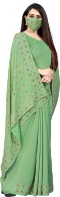 pUNYATHA CREATION Printed Bollywood Art Silk Saree(Green)