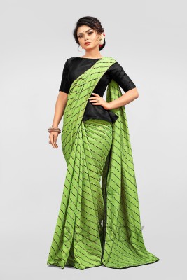 3Buddy Fashion Embroidered, Striped Bollywood Art Silk Saree(Light Green)