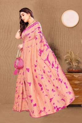 Dedumal texo Printed Bollywood Cotton Blend Saree(Pink)