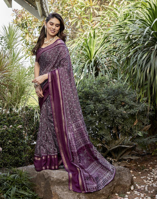 YASHIKA Woven Kanjivaram Art Silk, Jacquard Saree(Purple)