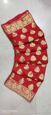 Shree Vinayak Creations Woven Banarasi Art Silk Saree(Red)