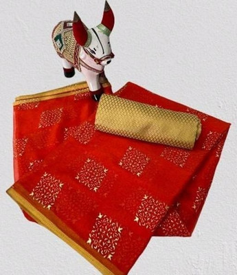 VINIT ENTERPRISE Polka Print Daily Wear Chiffon Saree(Orange)