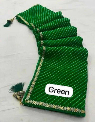 harshit designer Printed Daily Wear Georgette Saree(Dark Green)