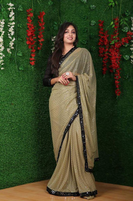EPRIMPEX Self Design Bollywood Lycra Blend Saree(Green)