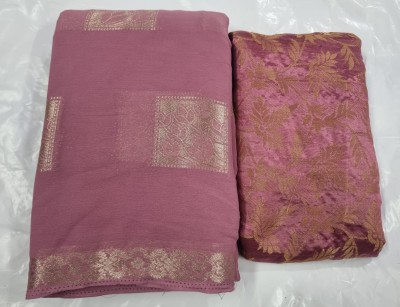 Sudarshana Woven Bollywood Georgette Saree(Purple)