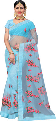 PATLANI STYLE Embroidered Bollywood Net Saree(Multicolor)