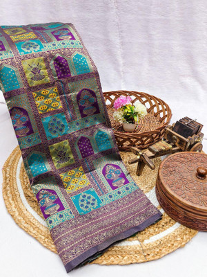 MJ TRENDZ Jacquard Self Design Blouse Material