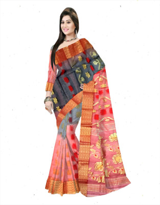 Pradip Fabrics Woven Bollywood Silk Blend Saree(Red)