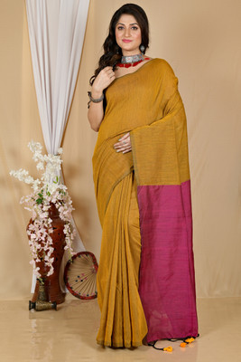 STRADHA Self Design Handloom Cotton Blend Saree(Multicolor)