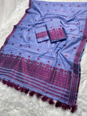 Skiran's Woven Mekhela Chador Cotton Blend Saree(Multicolor)