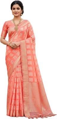 Raashreya Fashions Printed Bollywood Tissue Saree(Pink)