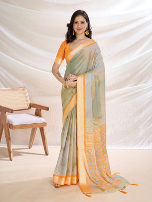 Tasrika Woven Bollywood Crepe Saree(Green)