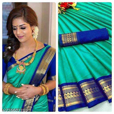 Paithani Woven Mysore Pure Silk Saree(Blue)