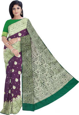 HouseOfCommon Woven Banarasi Jacquard Saree(Multicolor)