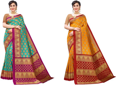 SVB Sarees Printed, Self Design Bollywood Art Silk Saree(Multicolor)