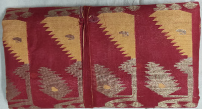 Sutisaree Self Design Jamdani Cotton Blend Saree(Red)