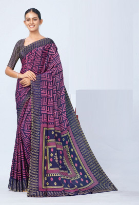 Panchvati NX Printed Bollywood Crepe Saree(Multicolor)