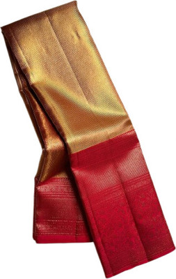 WOMENELEGENCE Woven Banarasi Pure Silk Saree(Gold)