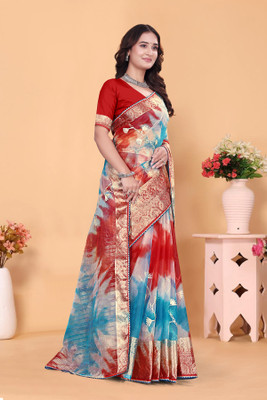 Aarunika IC Solid/Plain Bollywood Organza Saree(Maroon)