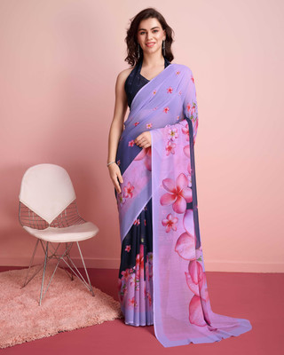 Rachna Digital Print Daily Wear Georgette Saree(Multicolor)