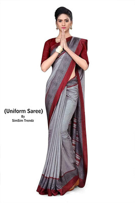 SimSim Trendz Printed, Self Design Daily Wear Polyester Saree(Purple)