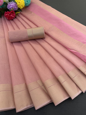 Aika Self Design Chanderi Pure Silk Saree(Multicolor)