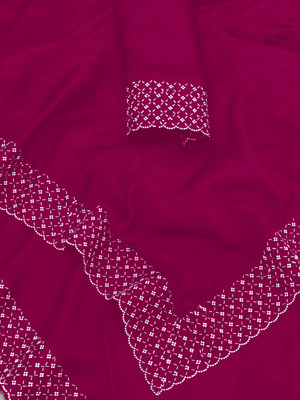 Zeekha Self Design Bollywood Georgette Saree(Dark Green)