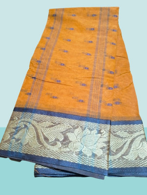 Bikash Dutta Fashion Self Design Tant Pure Cotton Saree(Yellow)