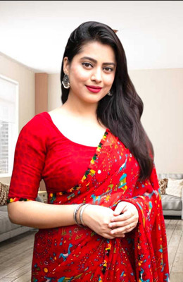 MAHADEV NX Self Design Bollywood Georgette Saree(Red)