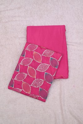 A To Z Cart Solid/Plain Bollywood Chiffon Saree(Pink)