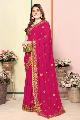 MIYANI FAB Georgette Embroidered Blouse Material