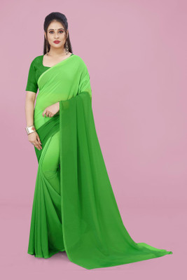 Anand Sarees Ombre, Dyed Bollywood Georgette Saree(Green)
