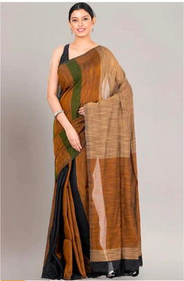 SOUMEN CREATION Woven Handloom Handloom Pure Cotton Saree(Multicolor)