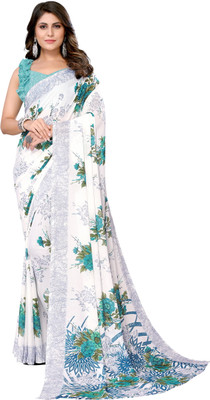 Priyashi Printed Bandhani Georgette Saree(Blue)