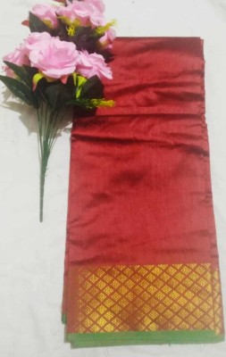 AARTI SAREES Woven Banarasi Pure Silk Saree(Maroon, Green)