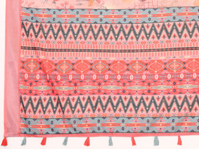 Santro Sarees Woven Daily Wear Cotton Linen Saree(Orange)