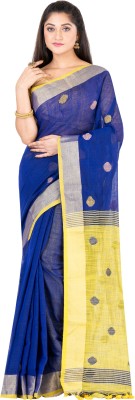 KALPANASAREE Self Design Handloom Pure Cotton Saree(Blue)