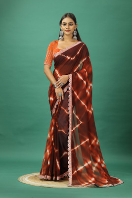 nirmal creation Self Design Bollywood Georgette Saree(Maroon)