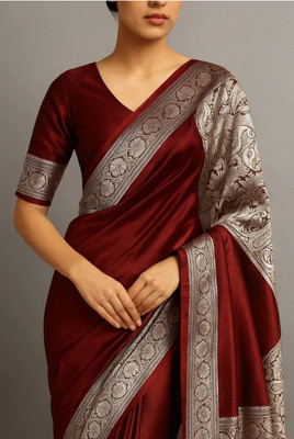 Tradivibe Embellished Bollywood Jimmy choo Saree(Maroon)