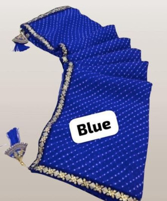 harshit designer Striped Daily Wear Georgette Saree(Multicolor, Dark Blue)