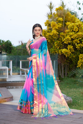 Aarunika SBT Self Design Bollywood Art Silk Saree(Multicolor)