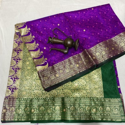 SHOPEEZY TEX FAB Embellished Banarasi Art Silk Saree(Purple)