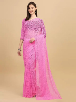 Suali Self Design Bollywood Net Saree(Multicolor)