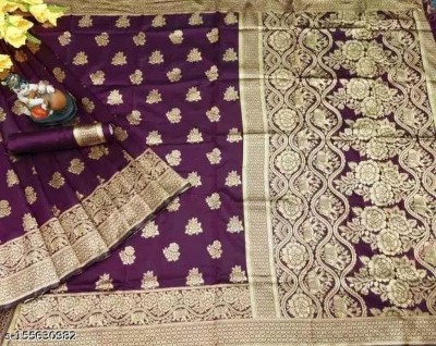 SK SILKMILL Woven, Checkered Banarasi Cotton Linen, Cotton Silk Saree(Multicolor)