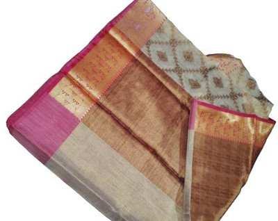 Yash Shetty Solid/Plain Bollywood Pure Silk Saree(Pink)