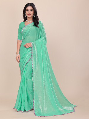 ORRASHI Dyed Daily Wear Pure Silk Saree(Blue)