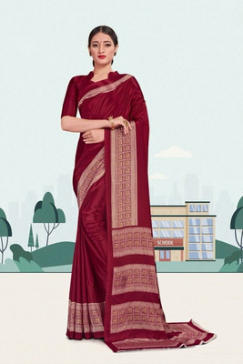 Panchvati NX Printed Bollywood Crepe Saree(Maroon)