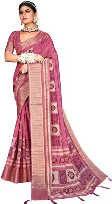 Akhilam Embroidered Bollywood Silk Blend Saree(Purple)